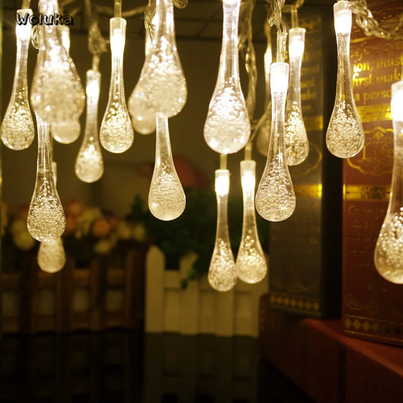 Светодиодная маленькая лампа с рисунком капли воды usb для фестиваля декоративная