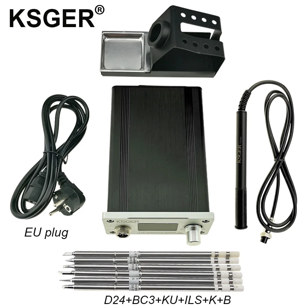 Sets 7 KSGER DIY T12 OLED паяльная станция STM32 V2.1S авто-сон T12 железные наконечники комплекты для сварки ABS держатель ручки Стенд CNC Передняя панель - Цвет: Sets 7