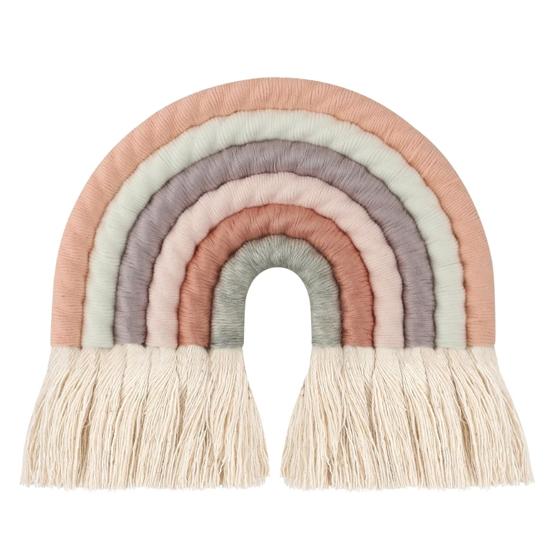 

INS Hand-woven Rainbow Wall Hanging Ornaments Nordic Baby Bed Kids Room Decoration Nursery Decor Photo Props M12 21 Dropshipping