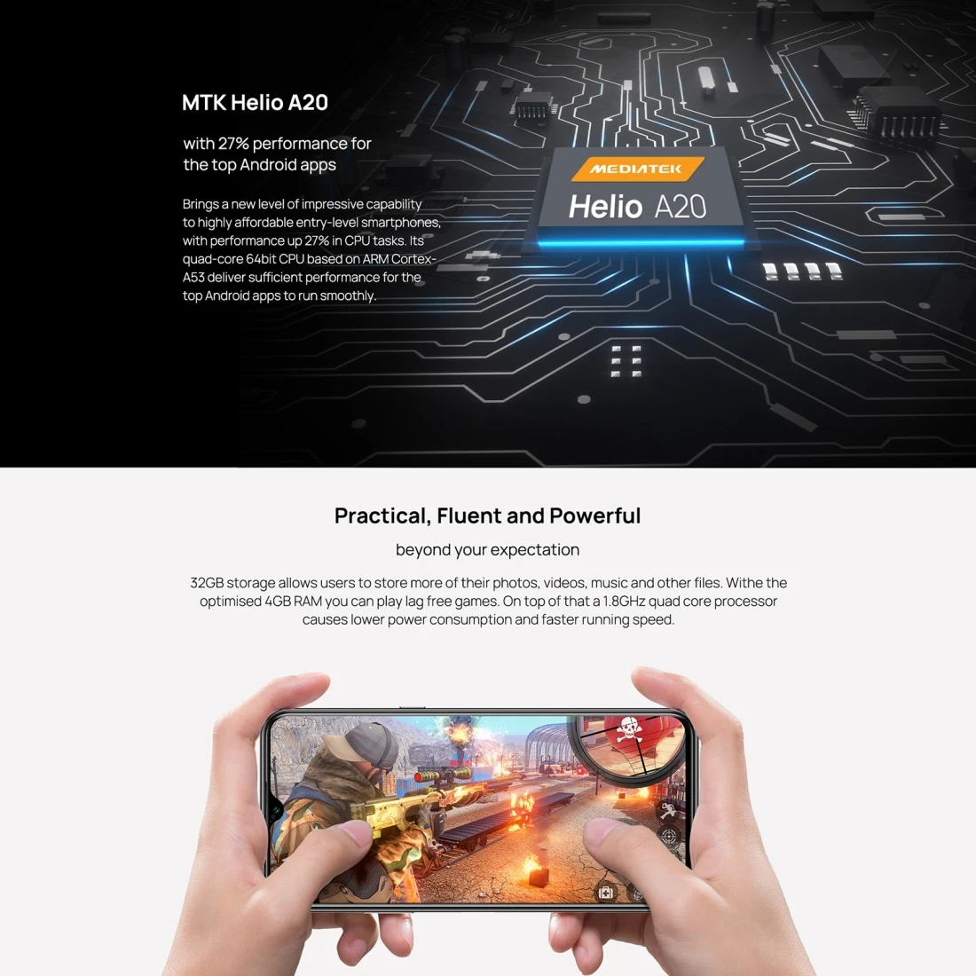 DOOGEE X95 Pro 4 ГБ 32 Android 10 4350 мАч аккумулятор 6 52 дюйма сеть 4G Тройная тыловая камера