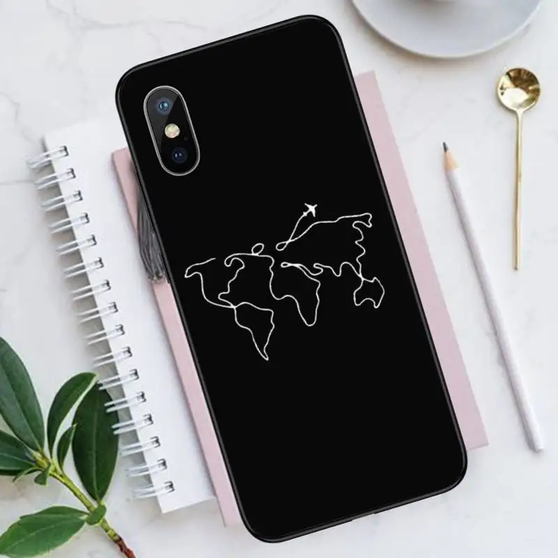 

world map art design pattern Phone Case for iPhone 11 12 pro XS MAX 8 7 6 6S Plus X 5S SE 2020 XR Luxury brand shell funda coque