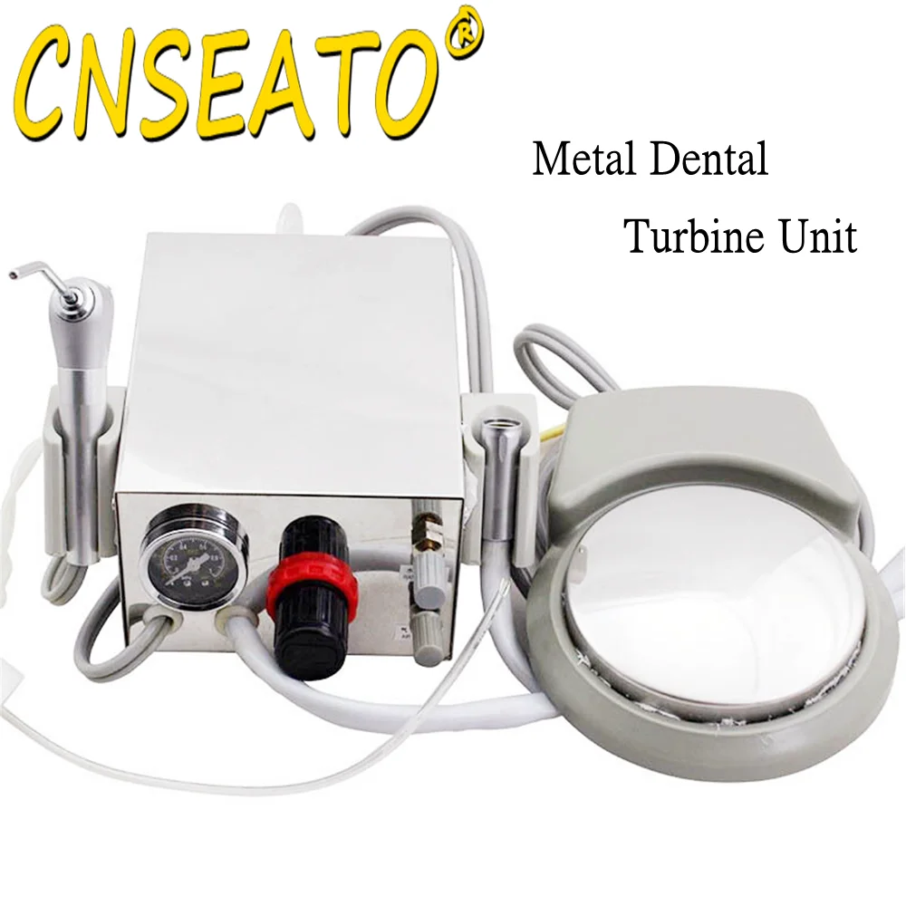 Dental Turbine Unit Handpiece Work Air Compressor Metal Portable 3 Way Syring Spray Dentistry Lab Weak Suction Controller Tools | Красота и