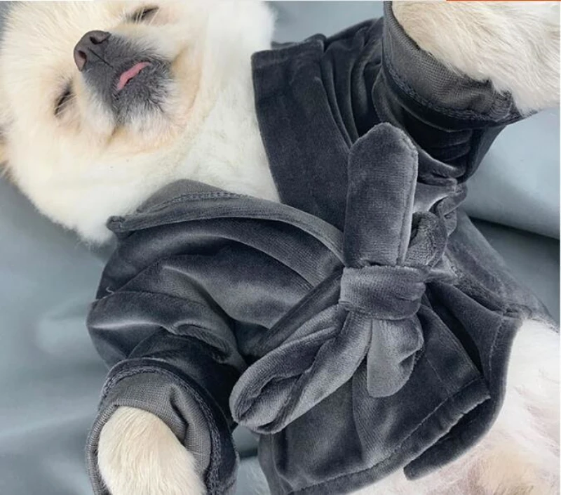 

Dog Clothes Bath Towel Bathrobe Pet Towel Poodle Bichon Schnauzer Pug Dog Clothing Coat Costume Apparel Pet Product Dog Pajamas