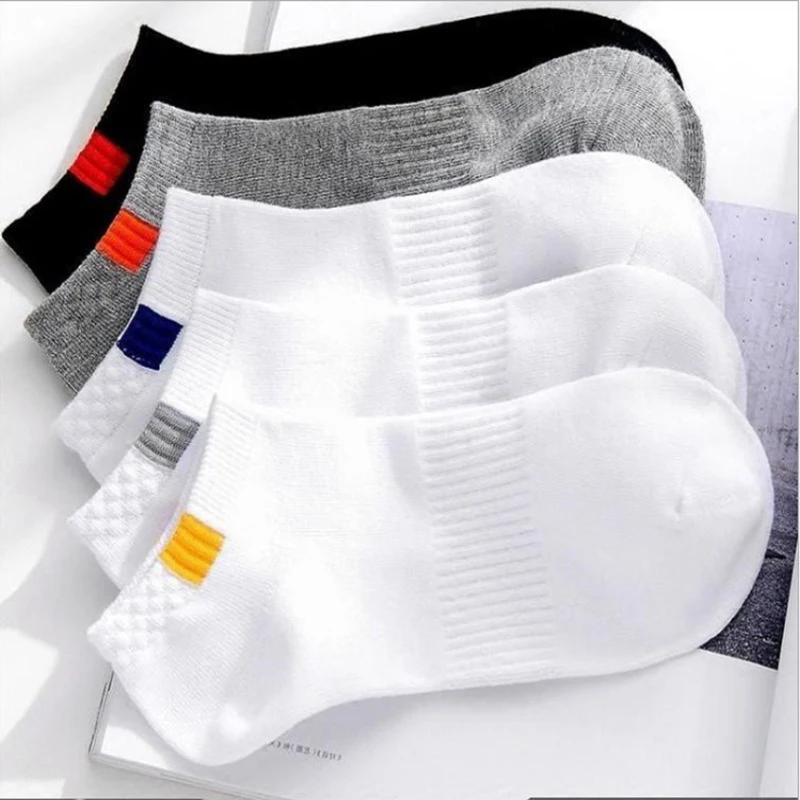 

10pieces=5pair/lot Summer Cotton Man Short Socks Fashion Breathable Man Boat Socks Comfortable Casual Socks Male white hot