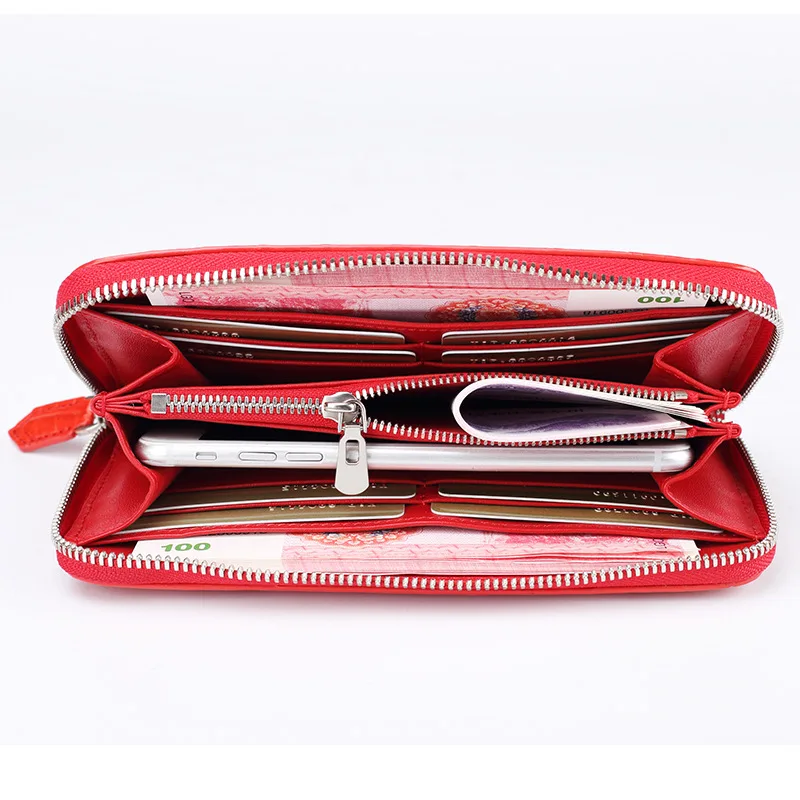 Сумка клатч из тайского крокодиловой кожи женский кошелек Длинная кожаная