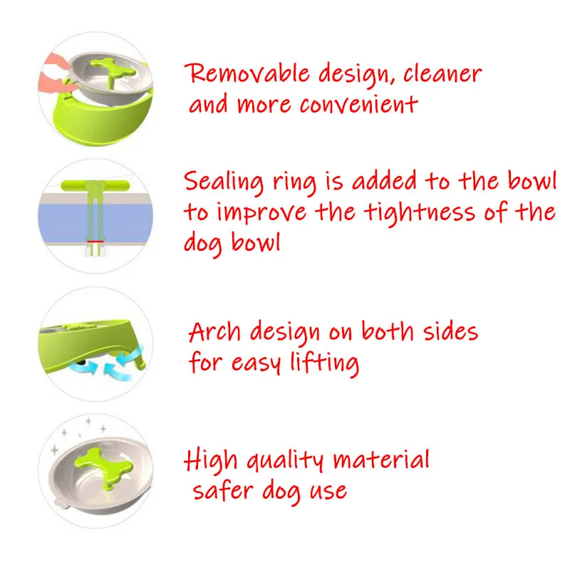 Миска для собак в форме кости питьевая вода щенков миски медленного кормления