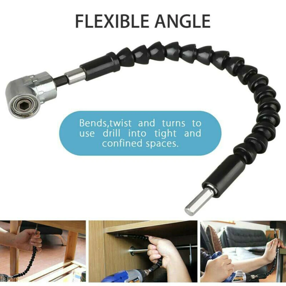 

2X Right 105 Angle Drill Flexible Shaft Bit Kit Tools Extension Screwdriver Bit Holder Connected To Drill Use