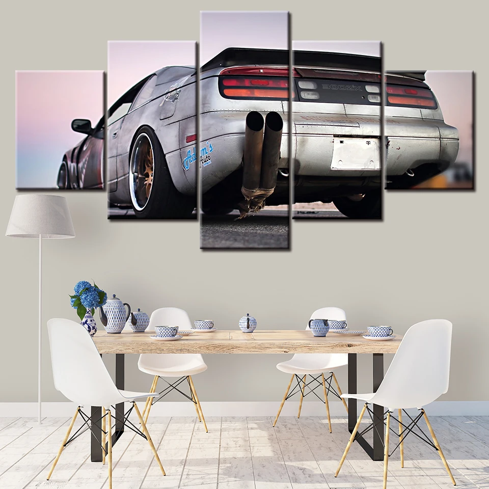 

Modern Art Frame Print Wall Canvas Pictures 5 Panel Nissan 300ZX Fairlady Z Home Decor Car Living Room Paintings Modular Poster