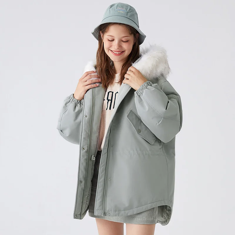 

Semir Cotton Coat Clothes Women 2020 Winter New Loose Bread Clothes Padded Jacket Tooling Thick Parkas For Woman