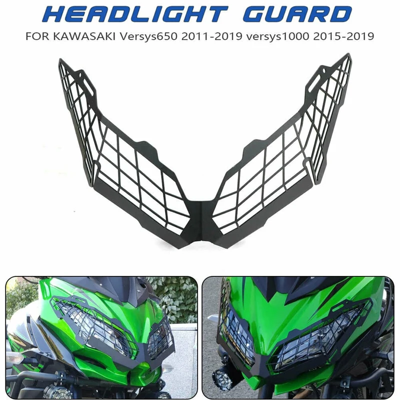 Motorcycle Headlight Head Light Guard Protector Cover for KAWASAKI VRESYS 650 2011-2019 VERSYS 1000 15-19 | Автомобили и