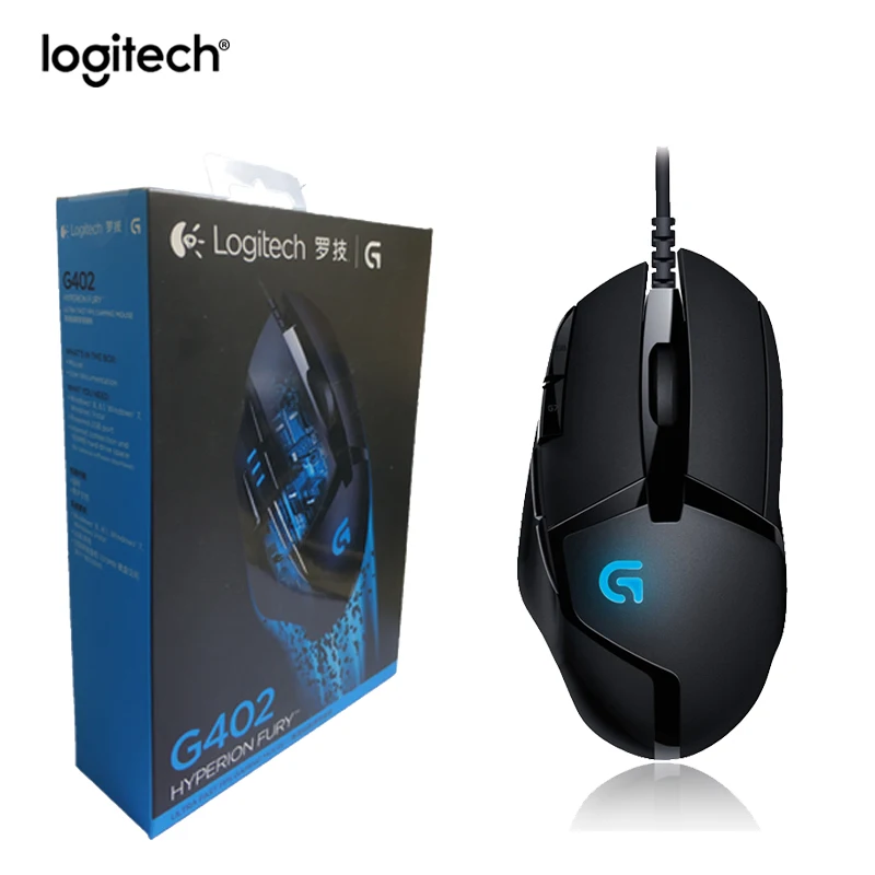 G402 Logitech G502 HERO/G402 высокопроизводительная игровая мышь двигатель с 16000 dpi Программируемый настраиваемый LIGHTSYNC RGB для мыши геймера - Цвет: G402