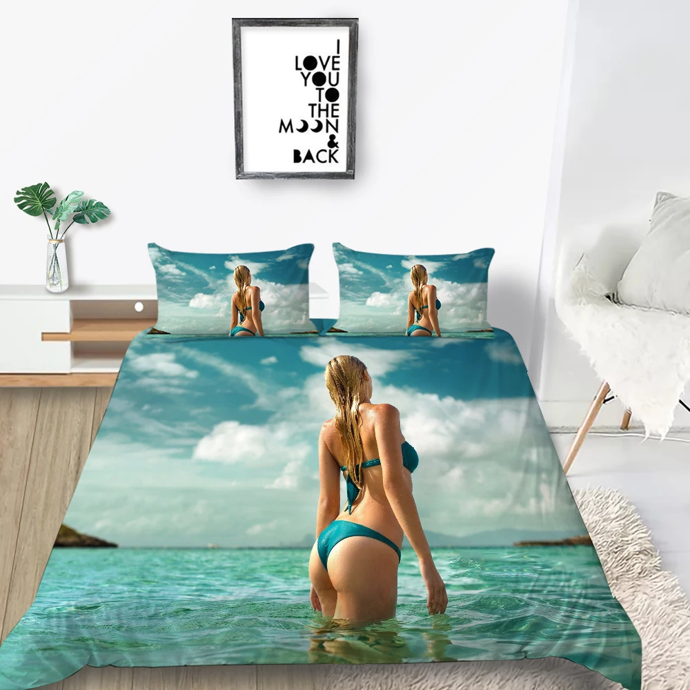 Сексуальное бикини Комплект постельного белья King Модный Романтический морской