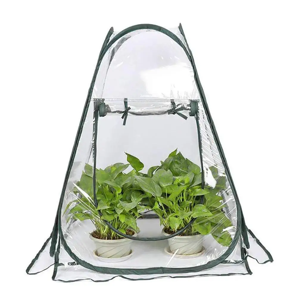 

Mini Garden Plant Flower Cover Tent Portable Outdoor Transparent Room PVC Folding Supplies Gardening Warm Greenhouses G1U3