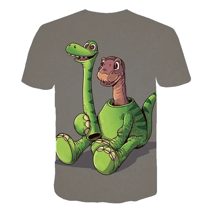 

4-14 Year The Boys 3D Dinosaur T Shirt Children's Short Sleeves Cartoon Tshirt Dinosaur Kids Girl Toddler Summer T-Shirt Clothes