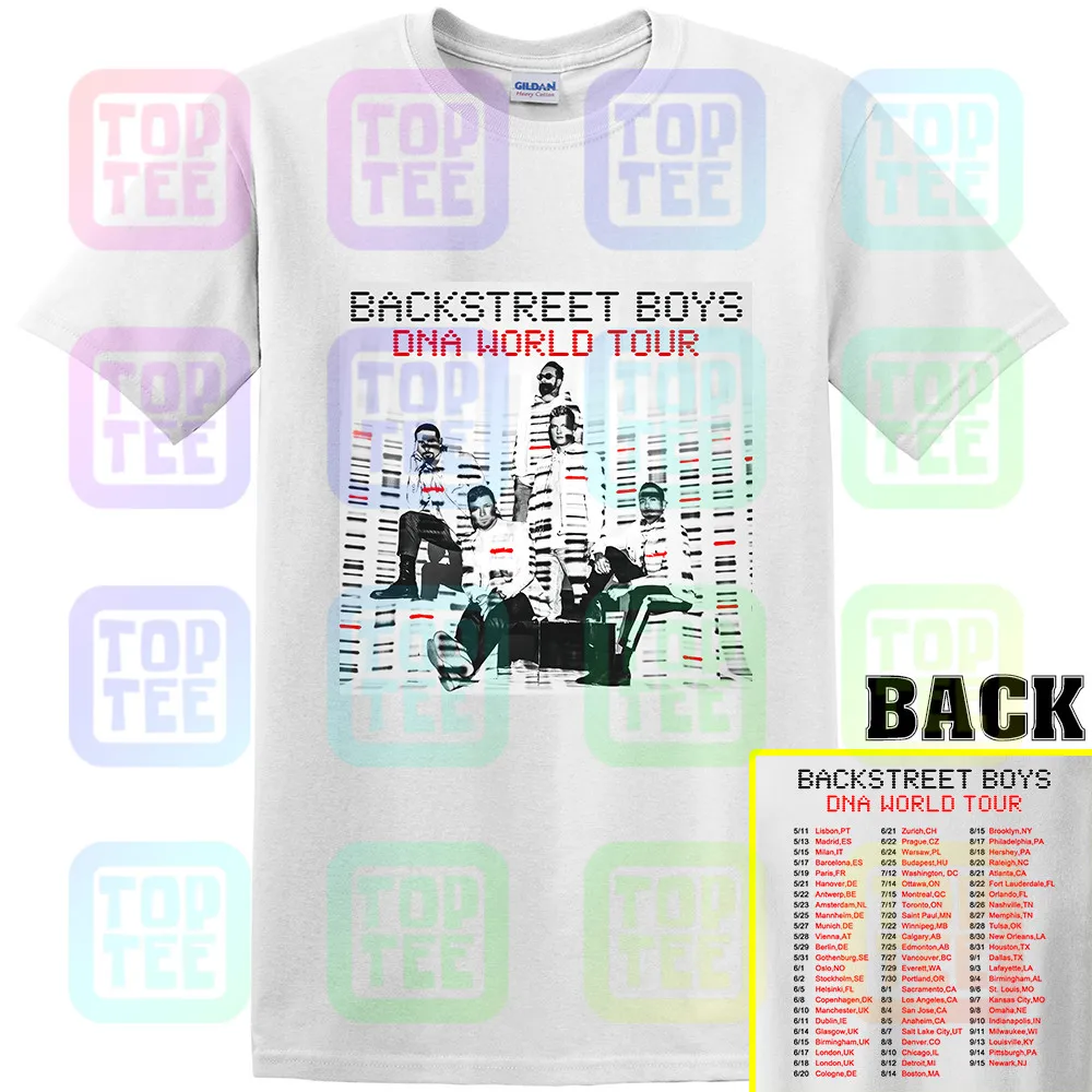 Backstreet Boys ДНК концерт мирового турне 2019 черная футболка S 3XL|Мужские футболки| |