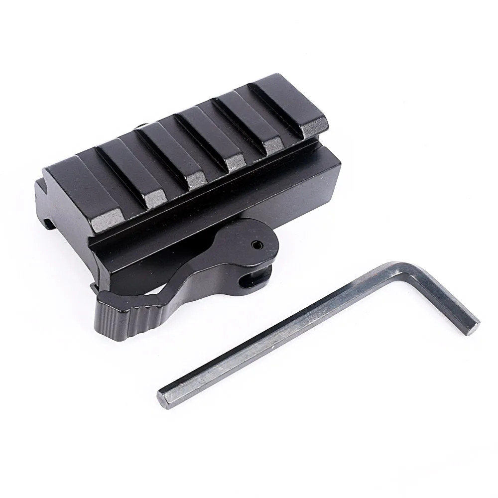 

0.6" 3 Slot QD Quick Detach Lever Lock Mount 20mm Weaver Picatinny Rail Adaptor and Riser for AR15 M16 Rifle Red Dot Sight Scope
