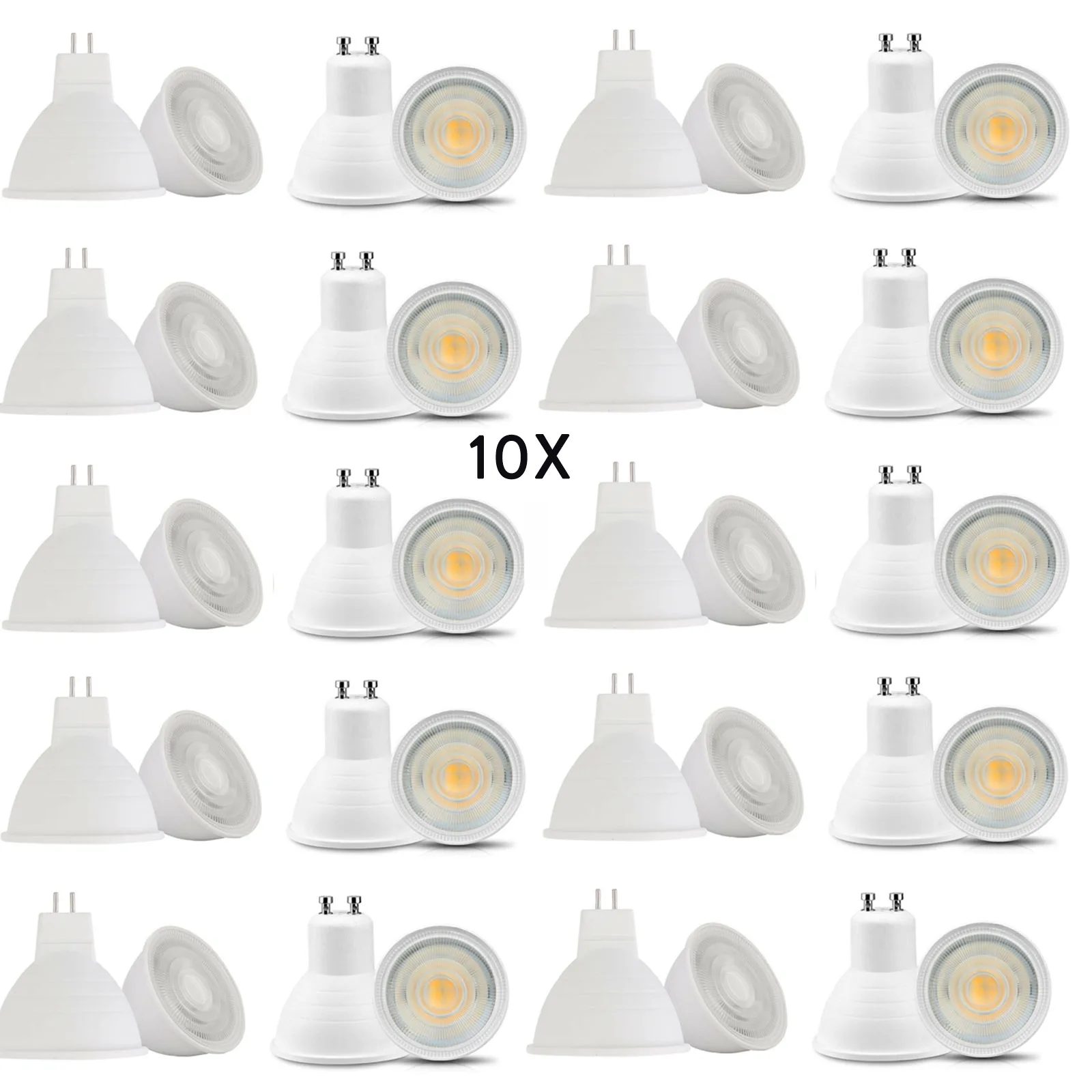 

10x Dimmable LED Lamp GU10 LED Bulb Spotlight 220V MR16 GU5.3 COB Chip 30 Degree Beam For Home Office Light Lamp