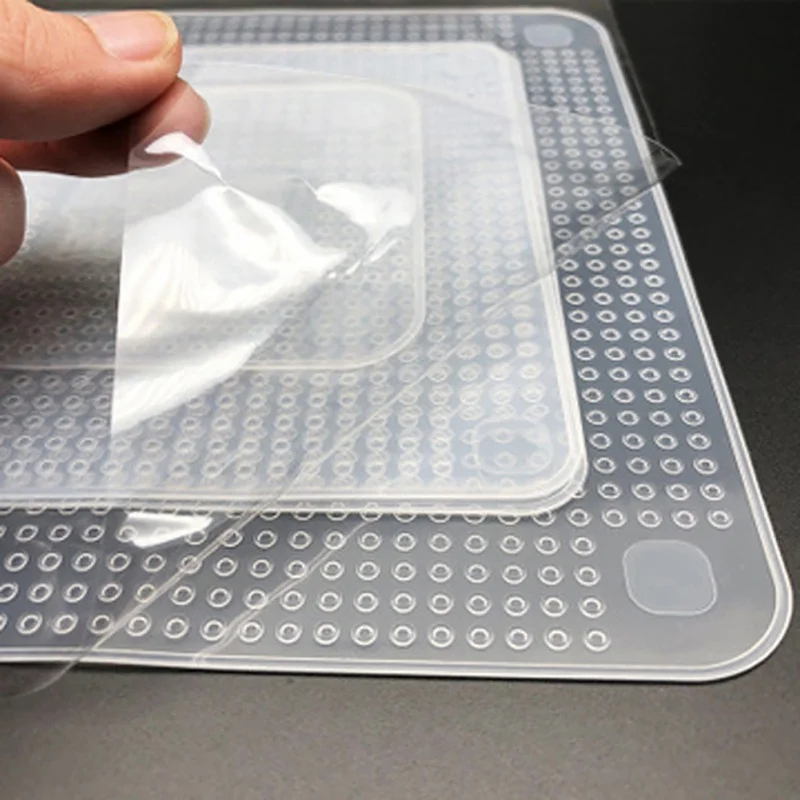 

4pcs Silicone Transparent Sealed Vacuum Food-grade Packaging Multifunctional Food Preservation Plastic Packaging