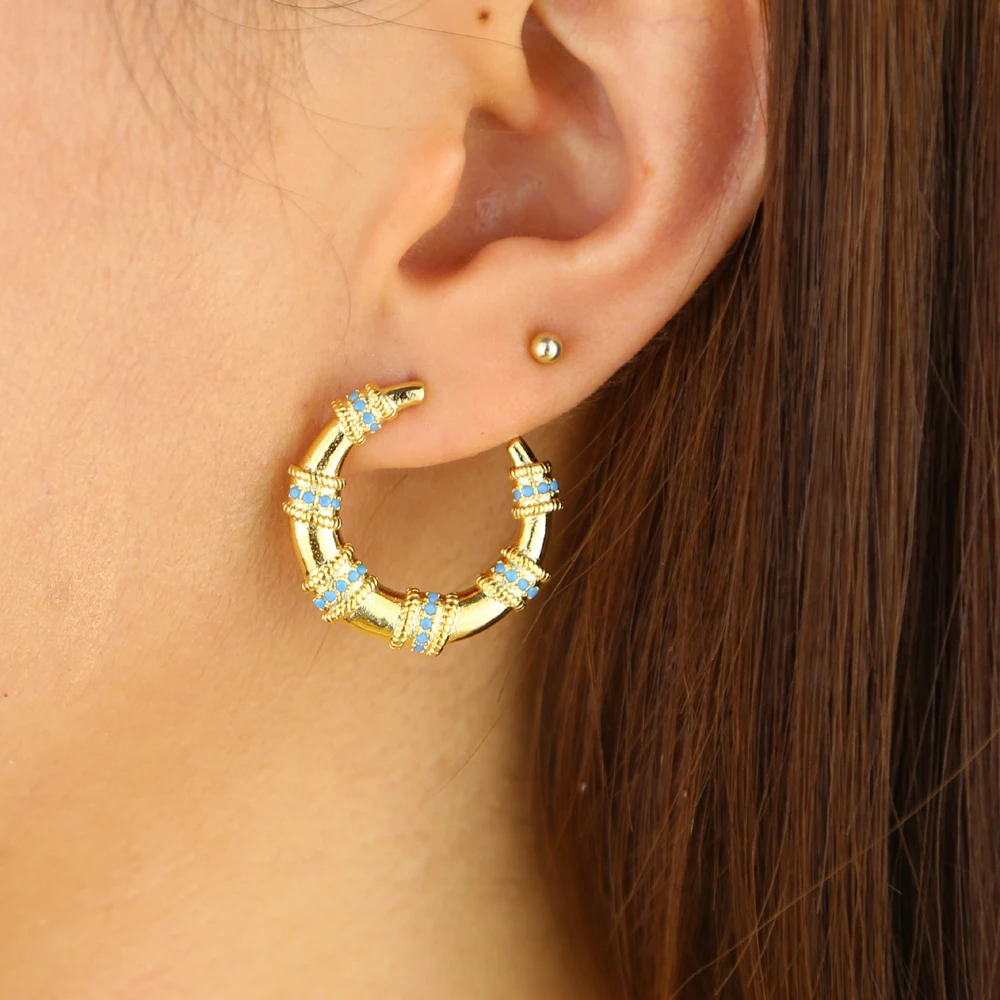 Новейшая модель в богемном стиле Стиль серьги виде Луны племенных антикварные