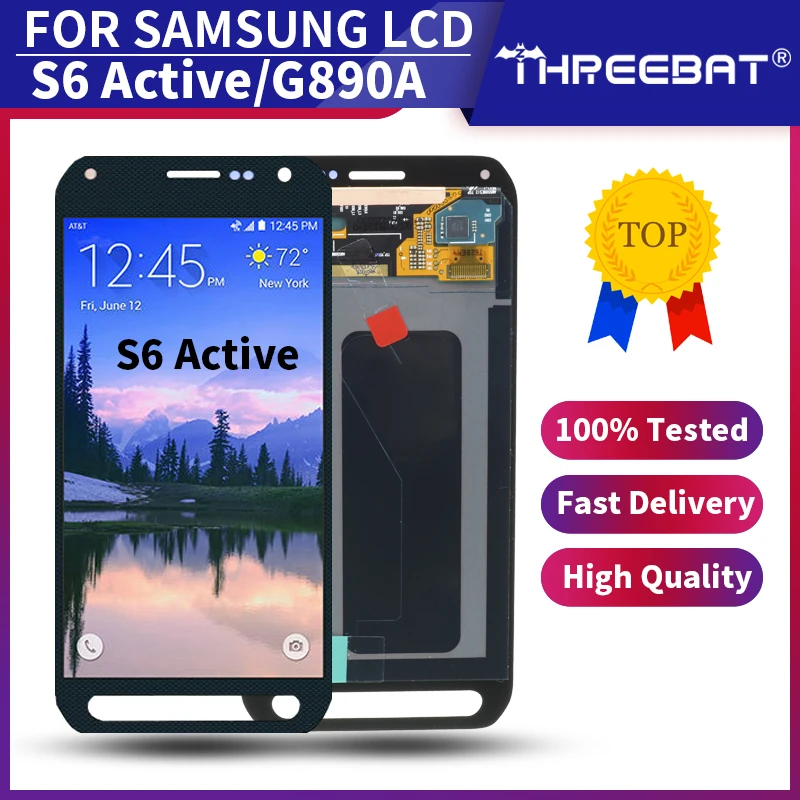 ЖК дисплей 5 1 ''Super AMOLED для Samsung Galaxy S6 Active G890 G890A сенсорный экран дигитайзер