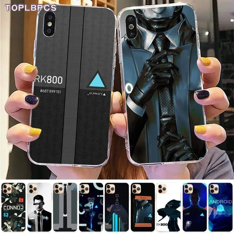 TOPLBPCS Детройт станьте человеком RK800 силиконовый черный чехол для телефона iPhone 8 7 6