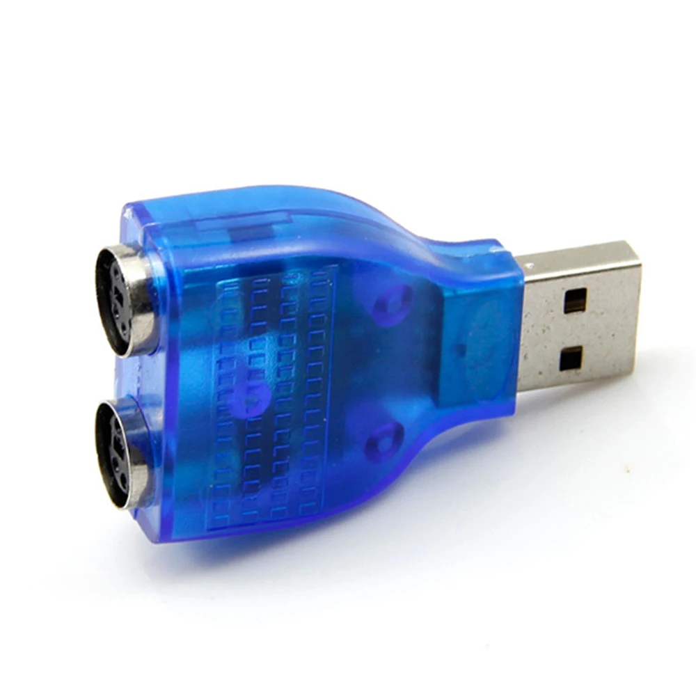 Тонкий адаптер USB 2 0 к PS/2 Новый для ПК/2 клавиатуры/мыши с usb портом аксессуары