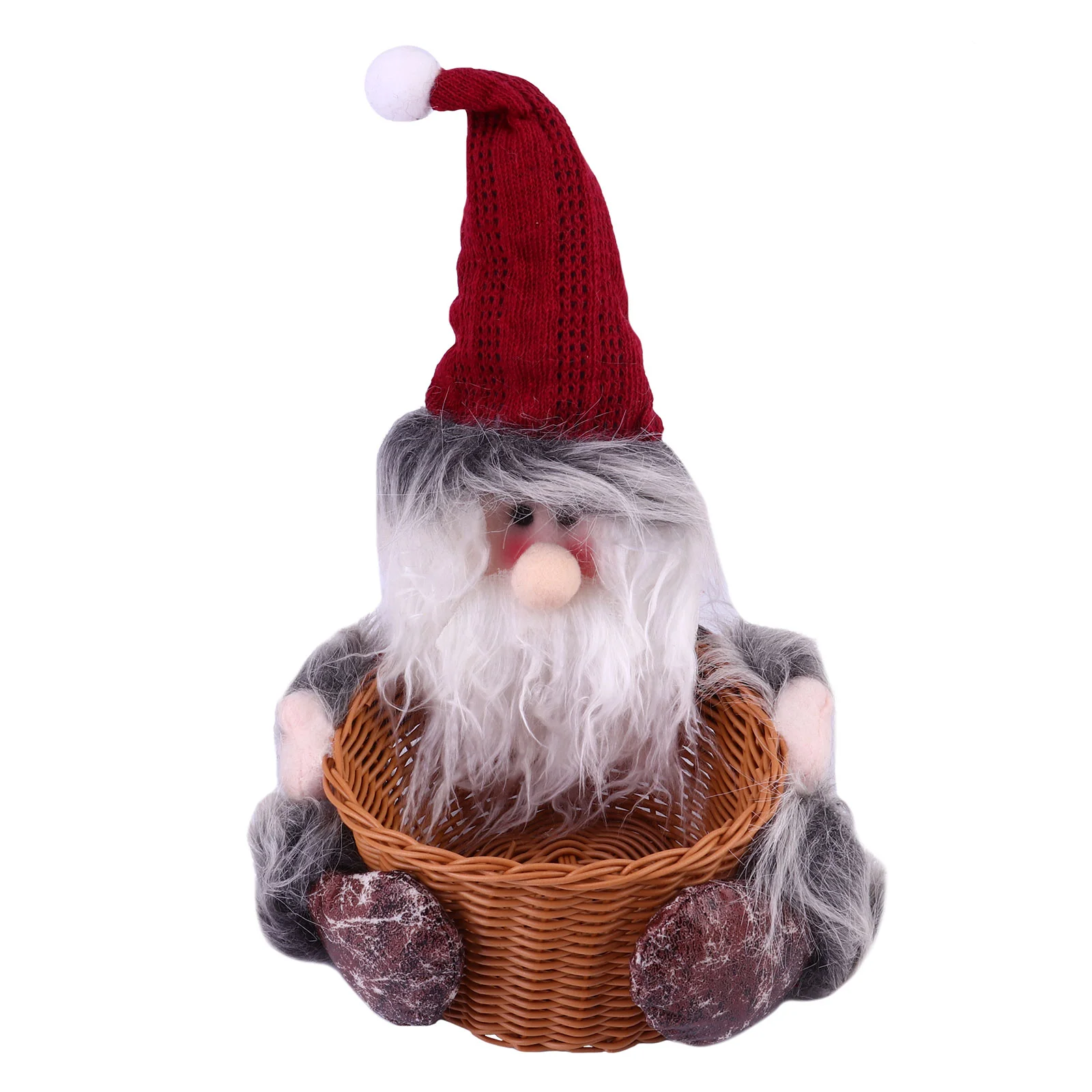 

Santa Claus Candy Storage Basket Handwoven Storage Basket Christmas Decor