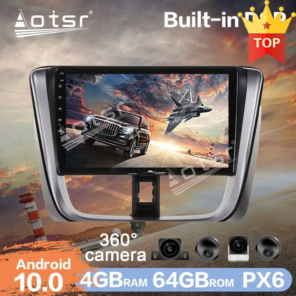 Для Toyota VIOS Yaris 2016 18 Android автомобильный мультимедийный радио плеер 360 панорамных