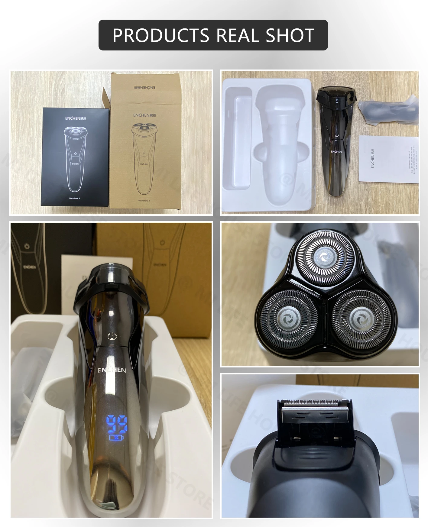 Xiaomi ENCHEN моющаяся перезаряжаемая электробритва BlackStone3 IPX7 Водонепроницаемая бритва индикатор батареи бритвенный станок для бороды