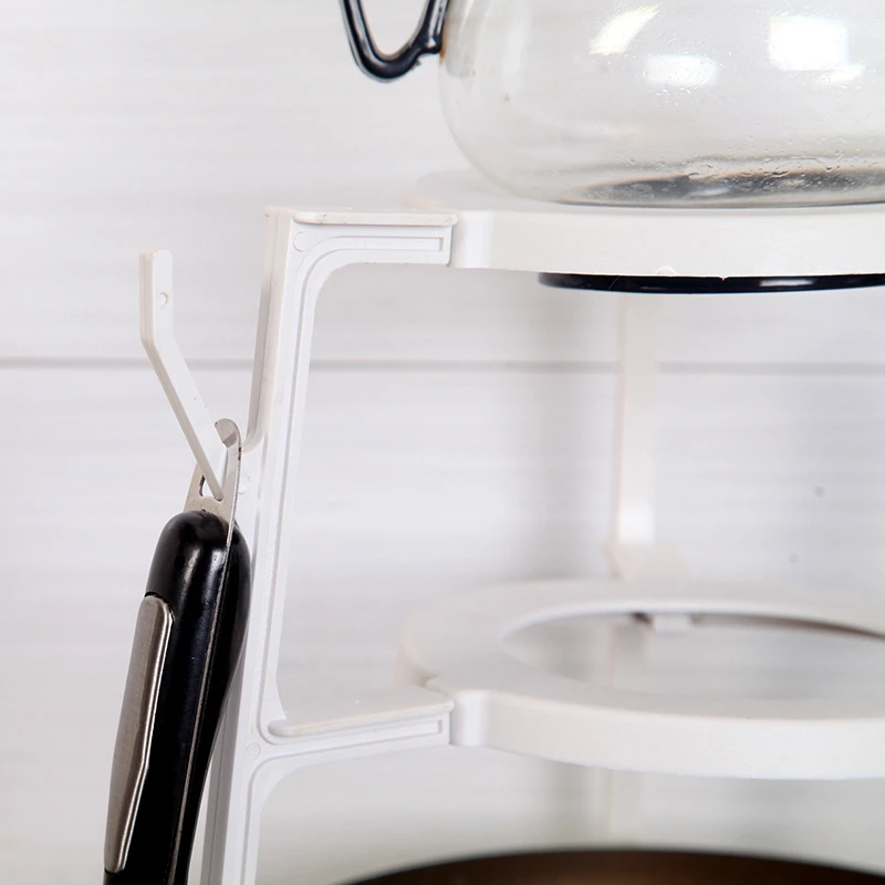 4 слоя Кухня стеллаж для хранения напольная подставка Пластик горшок посуда