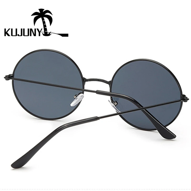 KUJUNY john lennon очки Ретро Круглый принц солнцезащитные очки винтажные круглые мужские женские светоотражающие солнцезащитные очки oculos de sol