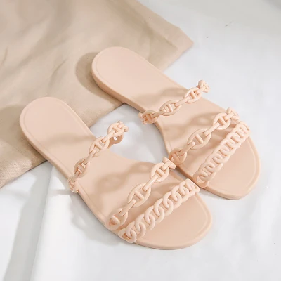 

Ollymurs Slippers New Arrival Summer Beach Sandals Women Jelly Shoes Chains Casual Outside Shoes Stylish