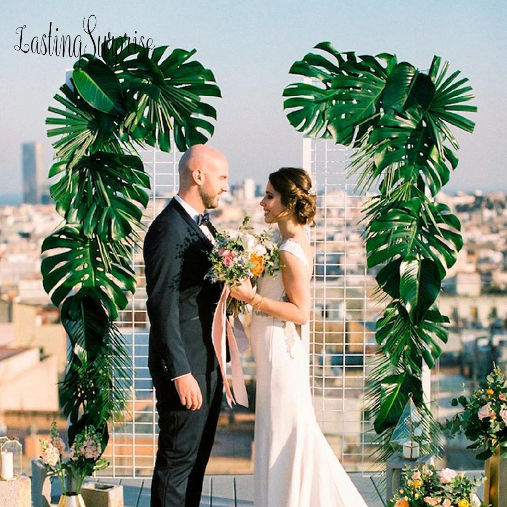 Тропические Пальмовые Листья искусственные Гавайская тема луу вечерние