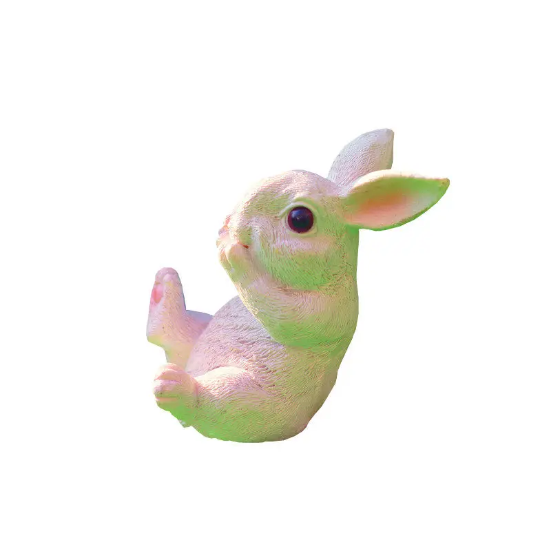

Pastoral Simulation Animal Resin Rabbit Sculpture Ornaments Balcony Garden Kindergarten Figurines Crafts Courtyard Decoration