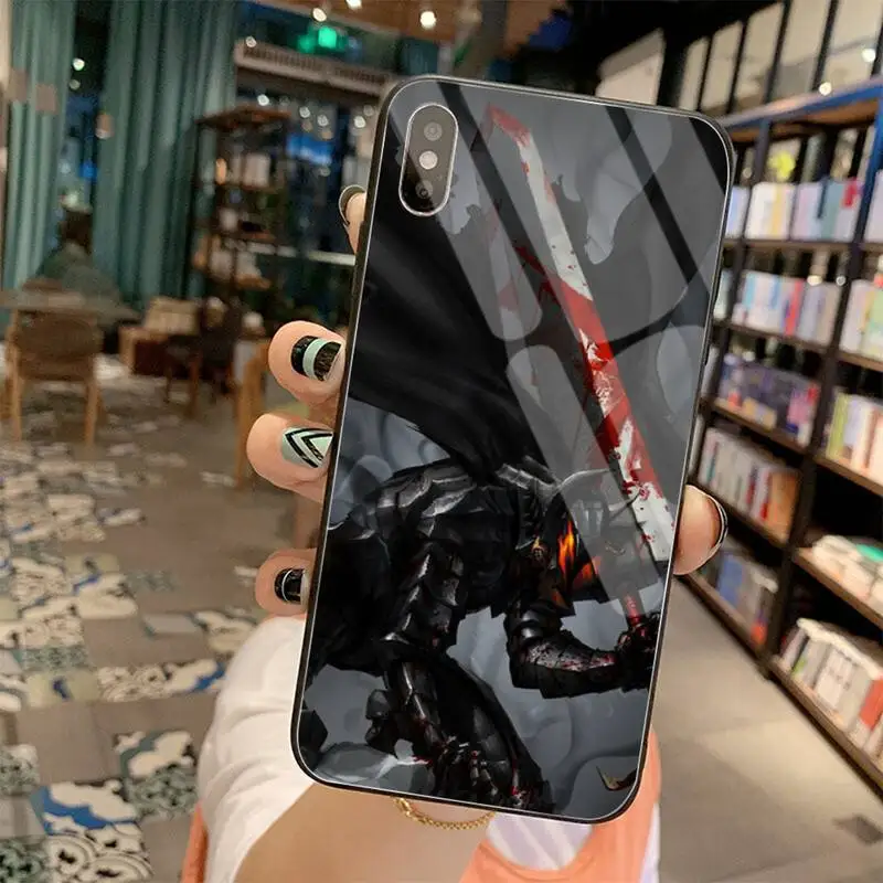 yjzfdyrm berserk anime guts griffith soft phone case tempered glass for iphone 11 pro xr xs max 8 x 7 6s 6 plus se 2020 case free global shipping