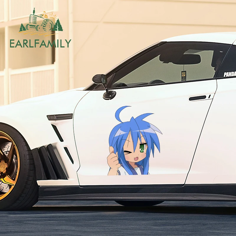 

EARLFAMILY 43cm x 35.4cm For Lucky Star Car Door Protector Stickers Waterproof Decal Auto Air Conditioner Occlusion Scratch