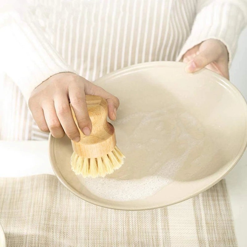 3 шт бамбуковая посуда щетка для очистки фруктов и чистки овощей подходит