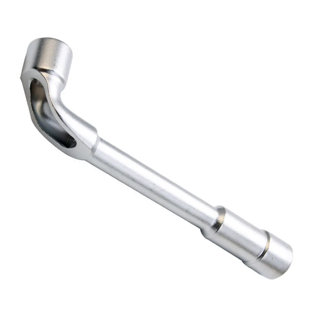 

6mm Dual Heads Type Polished Perforation Elbow Wrench Spanner (Silver)