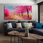 Arthyx ручная роспись нож любовь сезон пейзаж масляная живопись абстрактный холст художественные плакаты Настенная картина для гостиной домашний декор