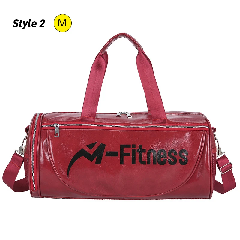 Style 2 Red M Мужская спортивная сумка для обуви из искусственной кожи, спортивная сумка для женщин, сумки для фитнеса, путешествий, багажа, сумки через плечо, черная, красная, XA686WD - Цвет: Style 2 Red M