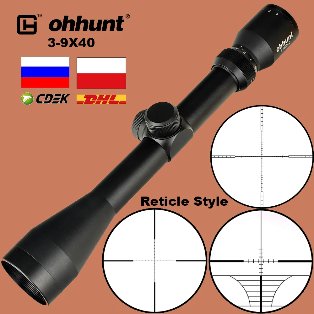Ohhunt 3 9X40 Оптический прицел Mil Dot сетка для охоты оптический тактической винтовки