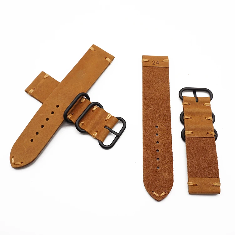 Hot Sell Leather Watchband for Apple Watch Band Series 5/3/2/1 Sport Bracelet 42 mm 44mm Zulu Strap For iwatch 4 Band
