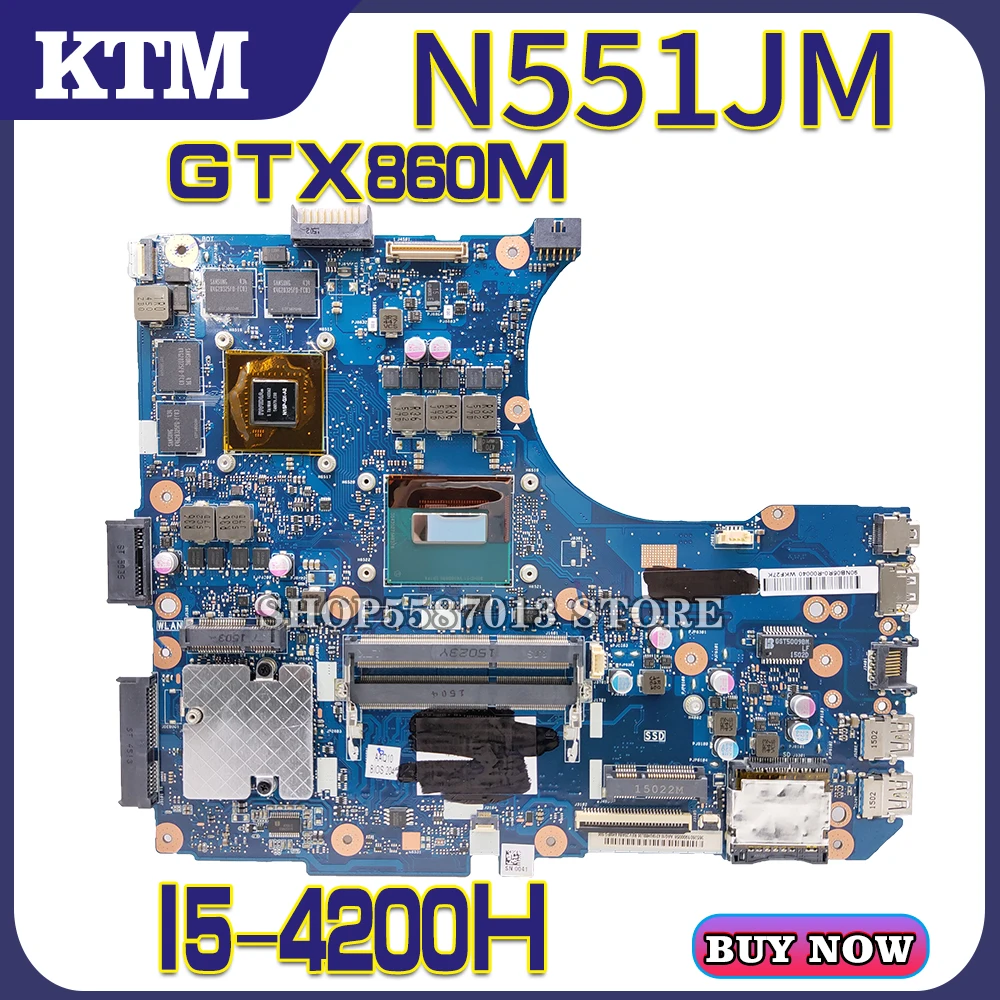 

Материнская плата KEFU N551JM для ноутбука, модель N551JX G551JM N551JW G551JX N551JK с параметрами GTX860M, тест ОК