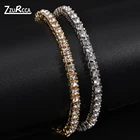 Браслеты Женские в стиле хип-хоп, теннисная цепь, запястье с блестящими кубиками AAA, ювелирные украшения для свадьбы