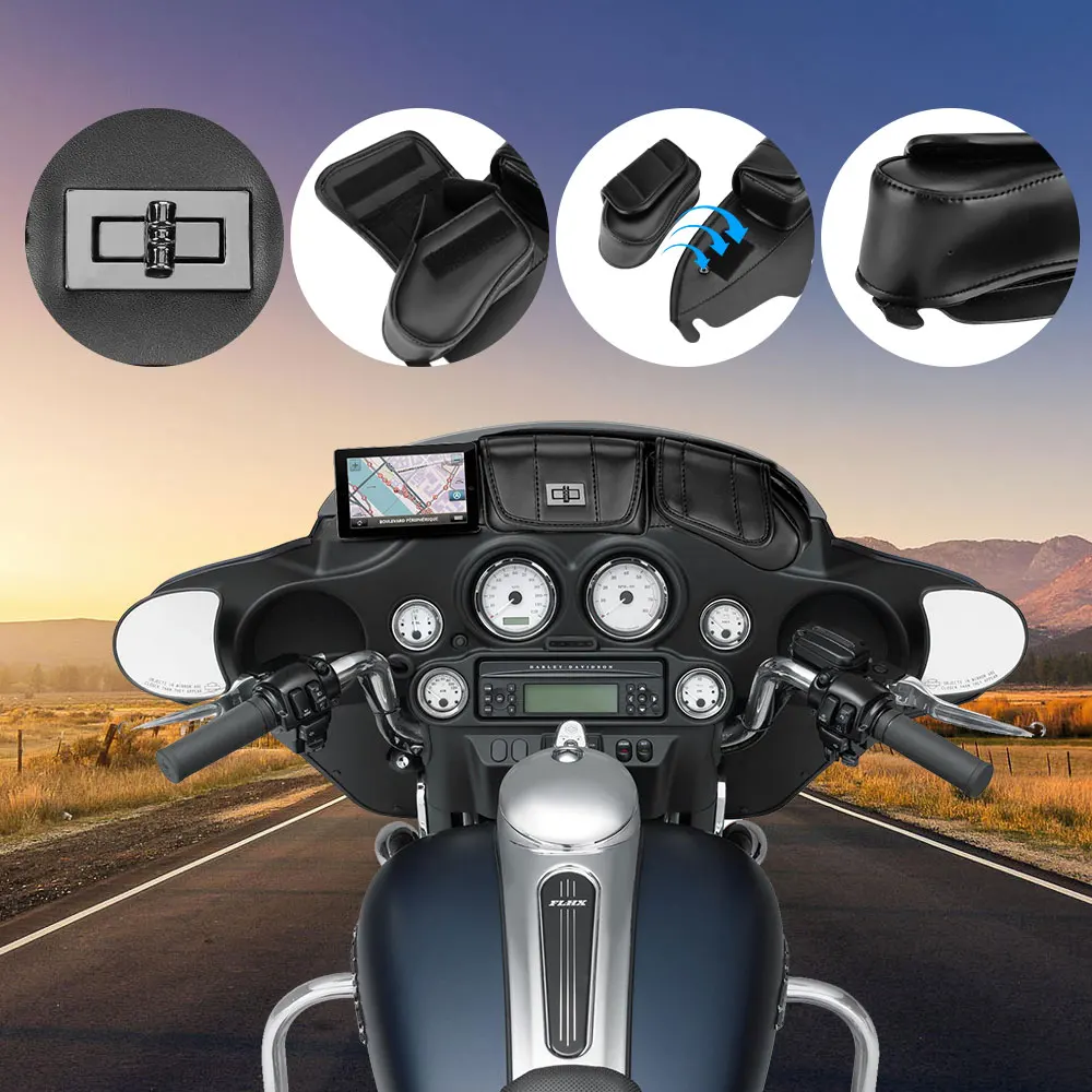 Сумка на лобовое стекло мотоцикла для Touring Electra Glide Street Tri w/седло ветровом стекле 3