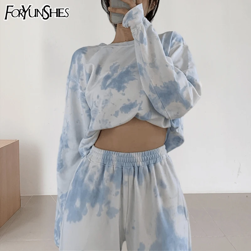 Женский спортивный костюм свитшот с капюшоном Свободная Повседневная Толстовка