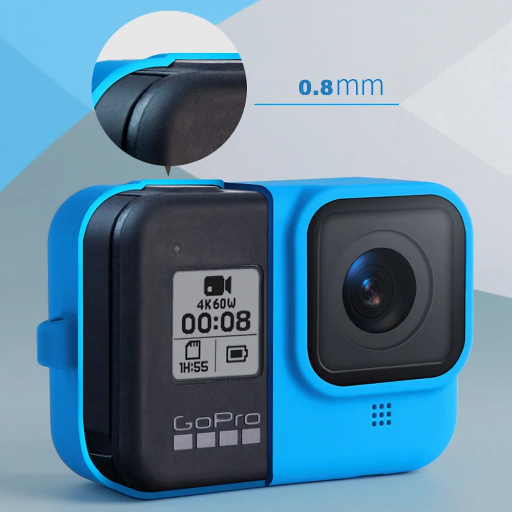 JINSERTA мягкий силиконовый корпус Защитная пленка для Gopro Hero 8 чехол черный Полное покрытие оболочка для Gopro Hero 8 Экшн-камера