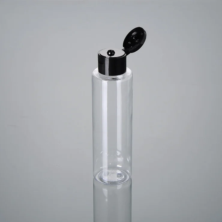 150 мл прозрачная/белая пластиковая бутылка ПЭТ с откидной крышкой