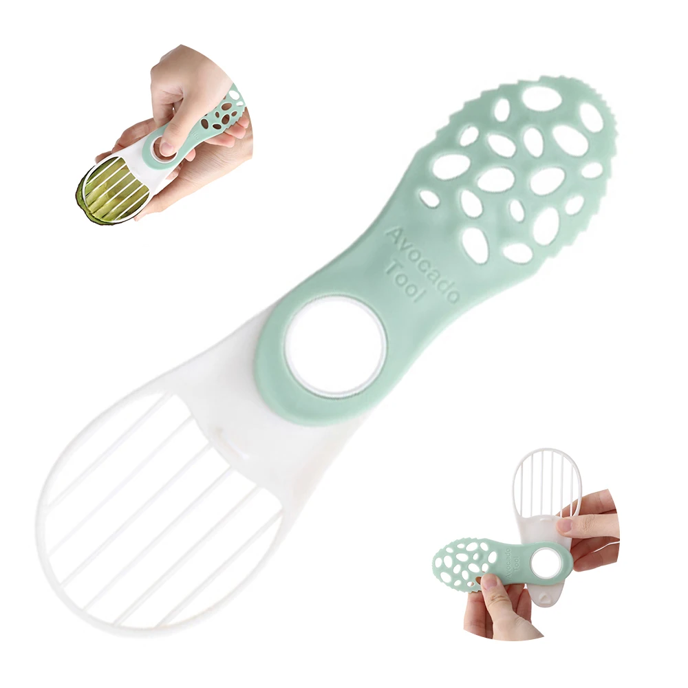 

5 in 1 Avocado Slicer Shea Corer Butter Fruit Peeler Cutter Pulp Separator Plastic Knife Kitchen Gadgets Vegetable Tools