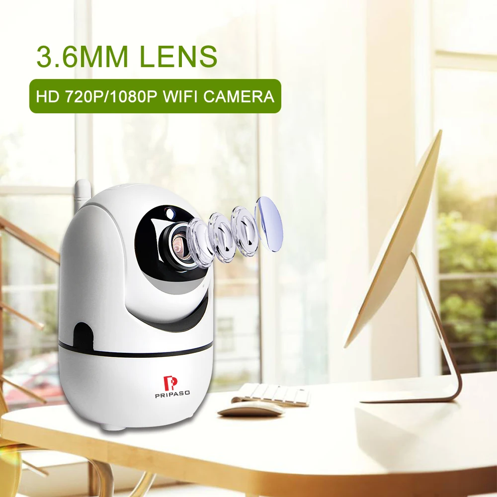 Камера видеонаблюдения Pripaso HD 720P беспроводная ptz-камера с функцией ночного